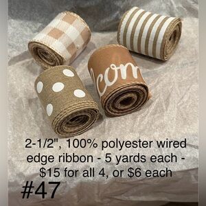 2-1/2" Wired Edge Ribbon